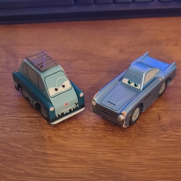 Disney Other - Vintage Disney Pixar Cars Wood Collection - Professor Z & Finn McMissile